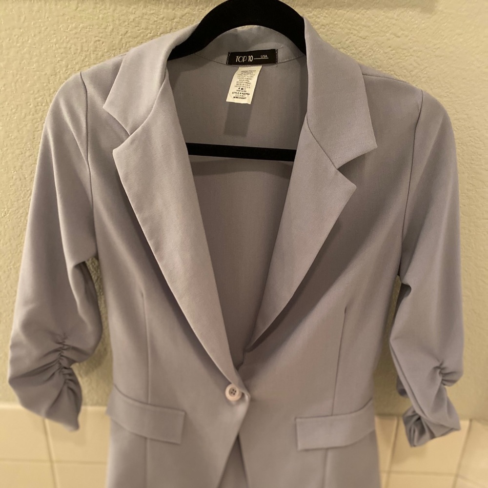 Coat Gray 3/4 sleeves